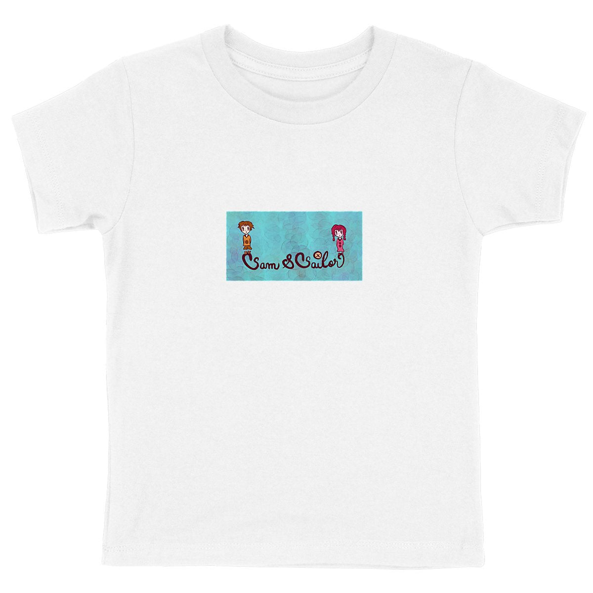 Tee-shirt enfant "Sam & Sailor" lagon - Coton Bio
