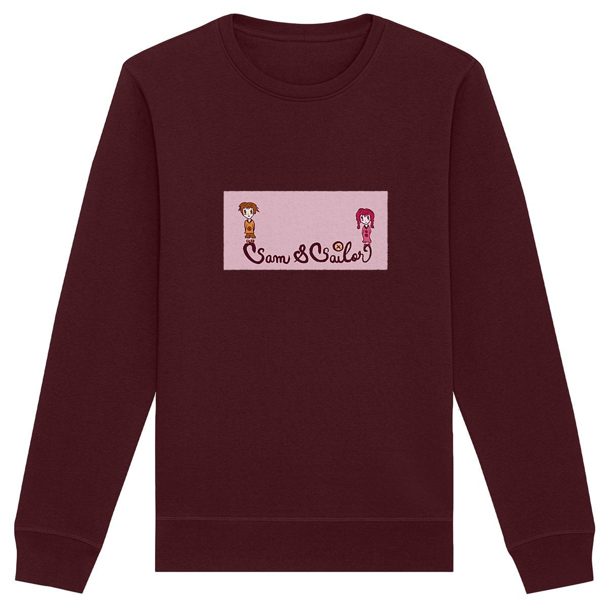 Sweat "Sam et Sailor" lie-de-vin- Textiles Bio et recyclés