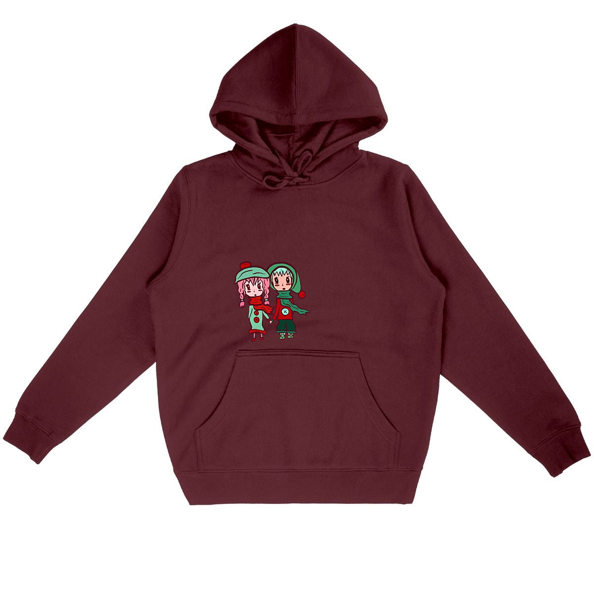 Sweat capuche "Hiver Sam & Sailor" lie-de-vin - Textiles Bio et recyclés