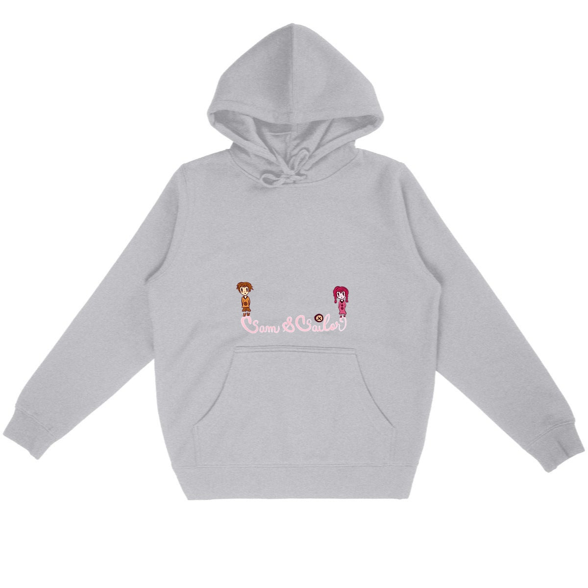 Sweat capuche "Origine Sam & Sailor" chiné souris - Textiles Bio et recyclés