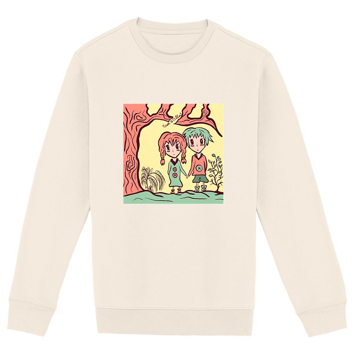 Sweat "Eden Sam & Sailor" crème - Textiles Bio et recyclés