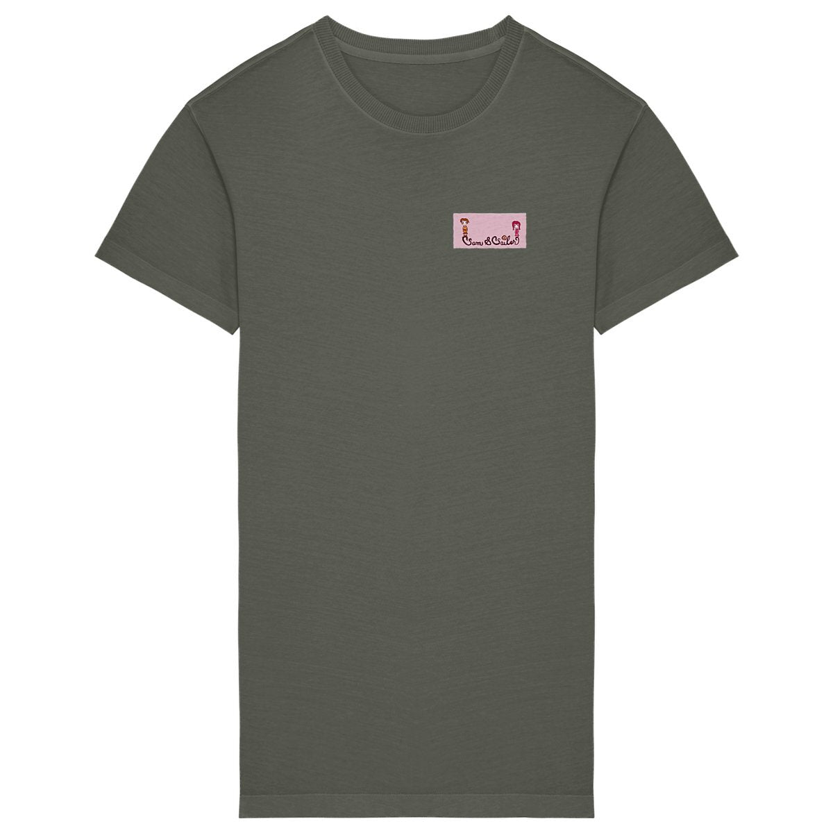 Robe tee-shirt "Miss Sailor" olive - Coton Bio