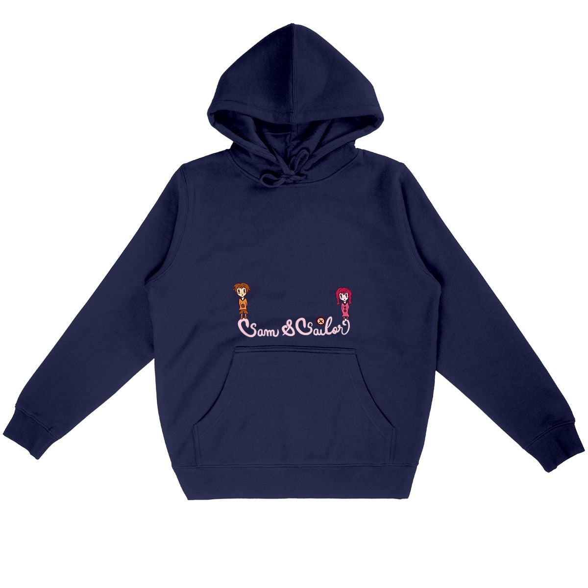 Sweat capuche "Origine Sam & Sailor" marine - Textiles Bio et recyclés