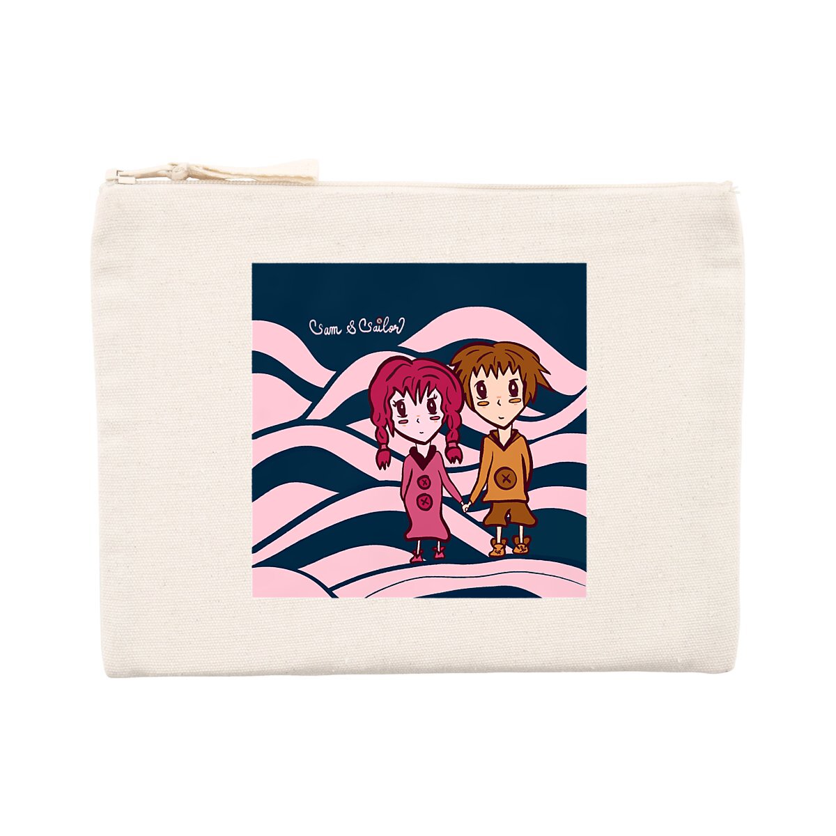 Pochette tissu "Sam et Sailor" - Textiles recyclés