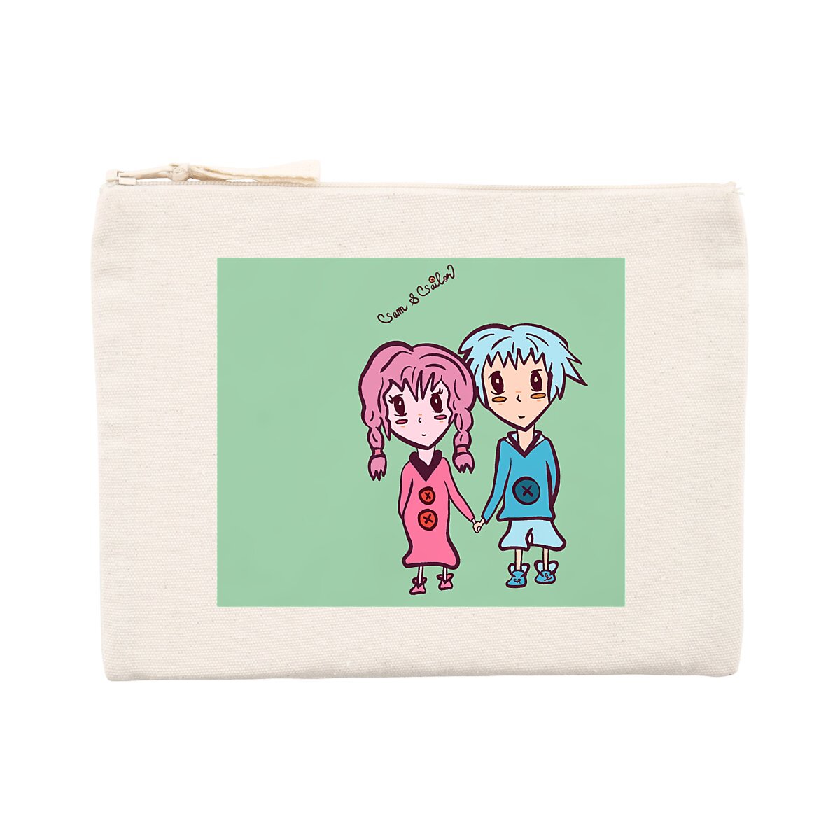 Pochette tissu "Eden vert Sam & Sailor" - Textile recyclé