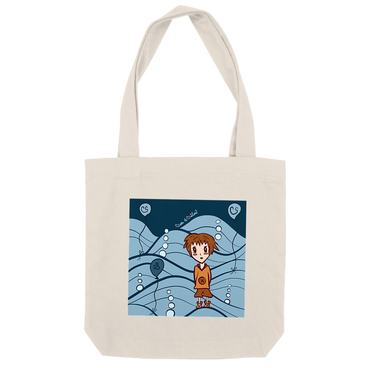Sac tissu "Sam bleu" - Textile recyclé