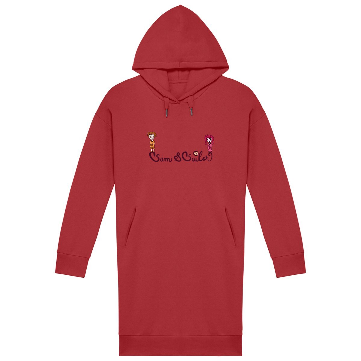 Robe Pull "Sam & Sailor" cerise - Textiles Bio et recyclés