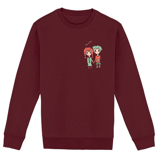 Sweat "Eden Sam & Sailor" lie-de-vin - Textiles Bio et recyclés