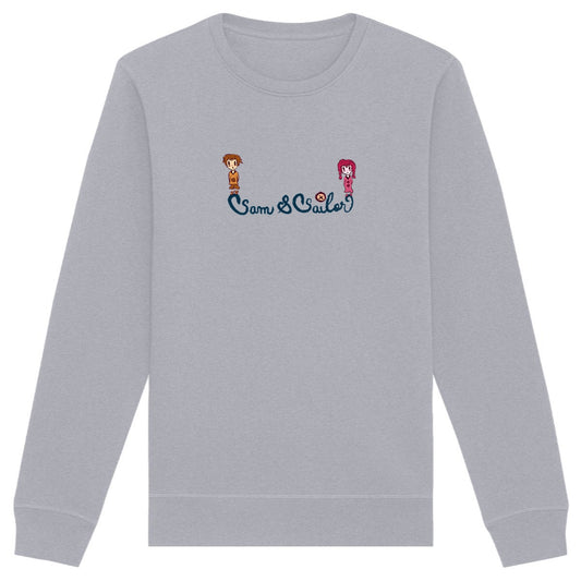 Sweat "Sam et Sailor" chiné souris - Textiles Bio et recyclés