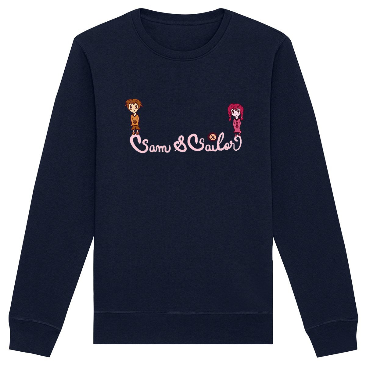 Sweat "Sam & Sailor" marine - Textiles Bio et recyclés