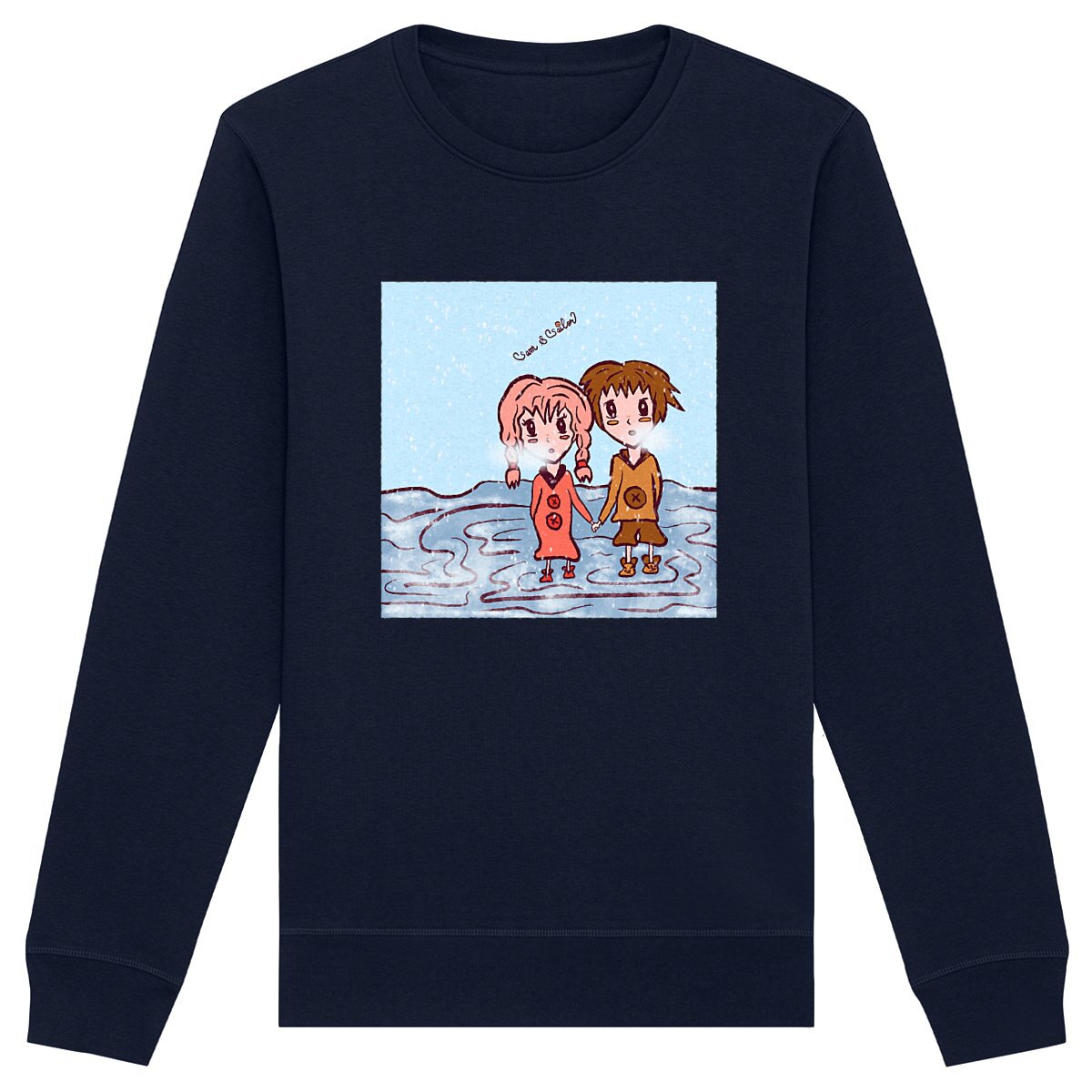 Sweat "Glacial Sam & Sailor" marine - Textiles Bio et recyclés