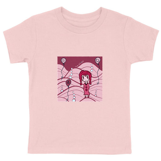 Tee-shirt enfant "Miss Sailor rose" bonbon - Coton Bio