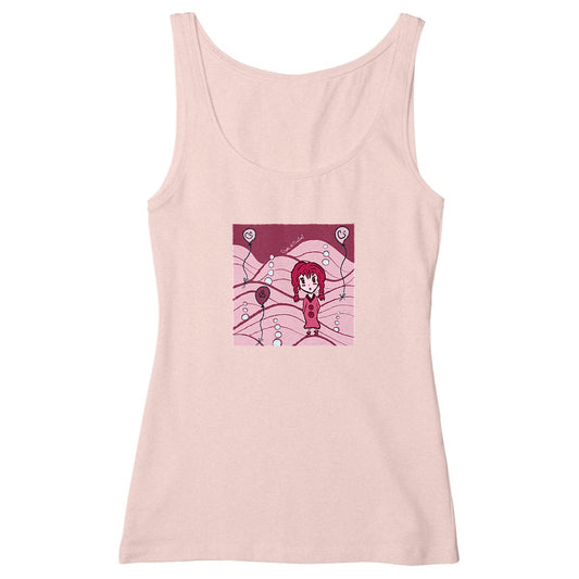 Débardeur cintré "Sailor rose" poudré - Coton Bio